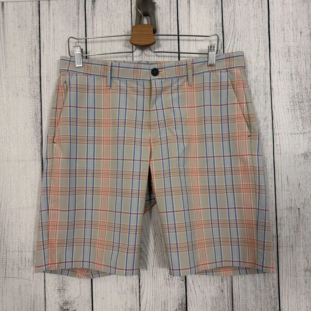 Tommy Bahama Men's W34 Multicolor Check Moisture Wicking Bermuda Shorts